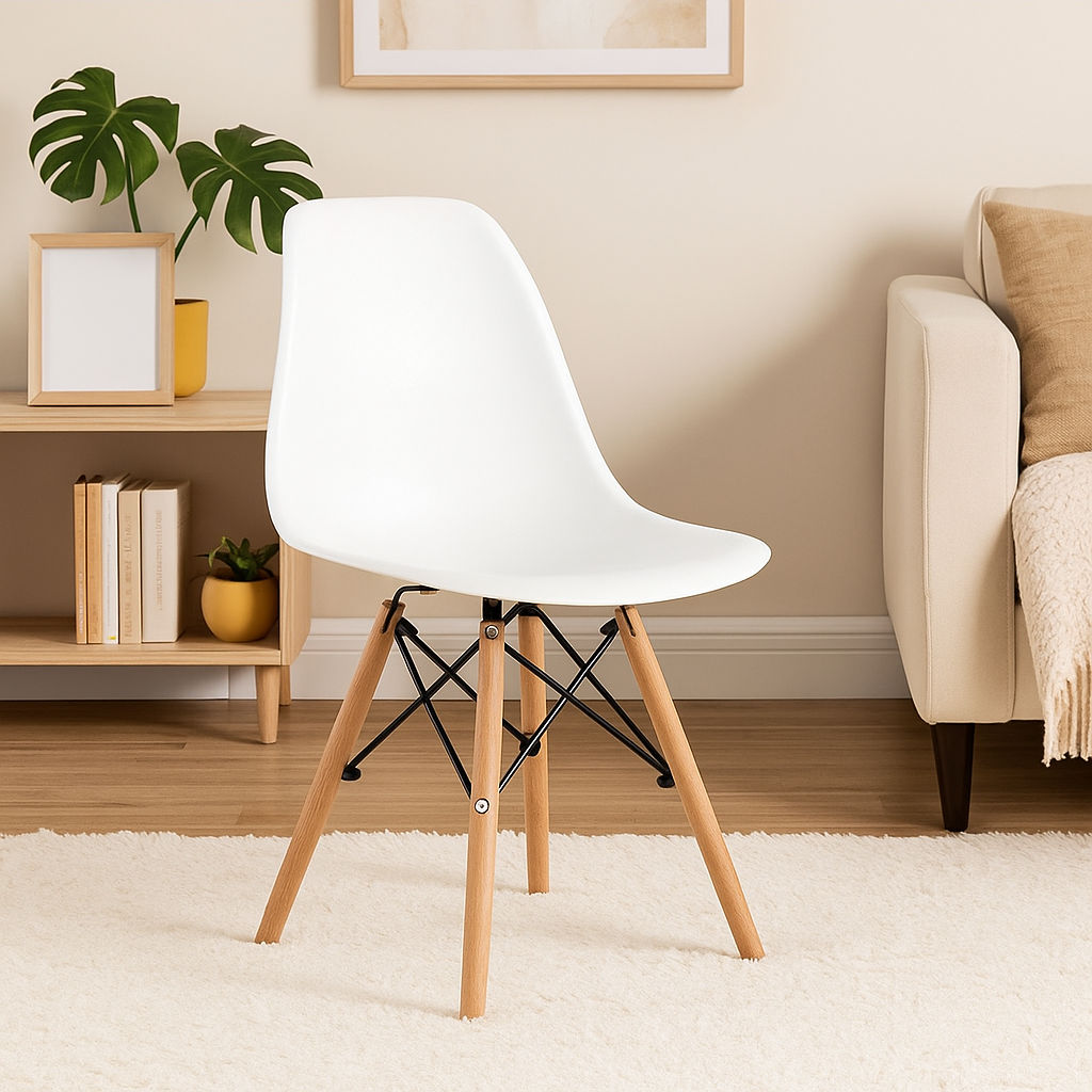 Silla de Comedor Eames Color Blanco