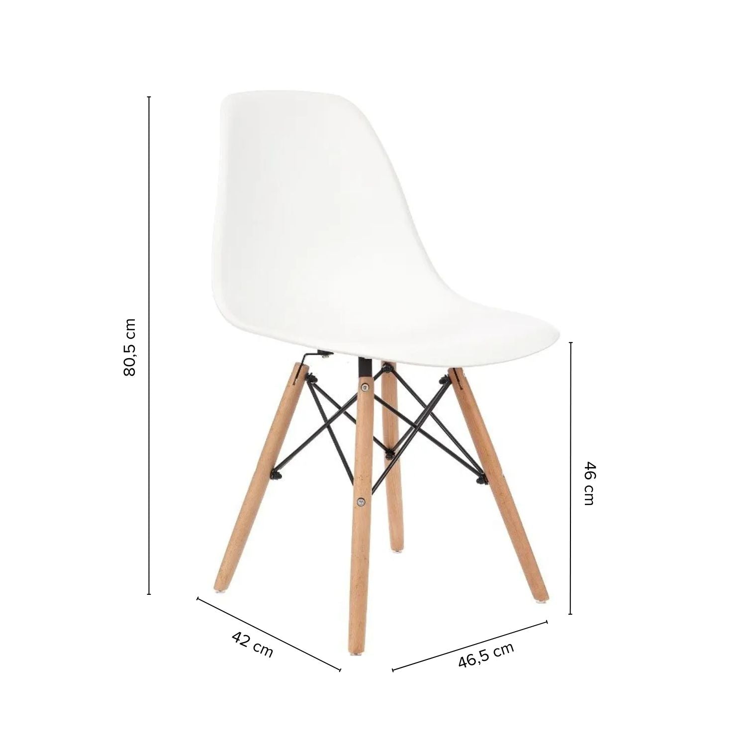 Silla de Comedor Eames Color Blanco