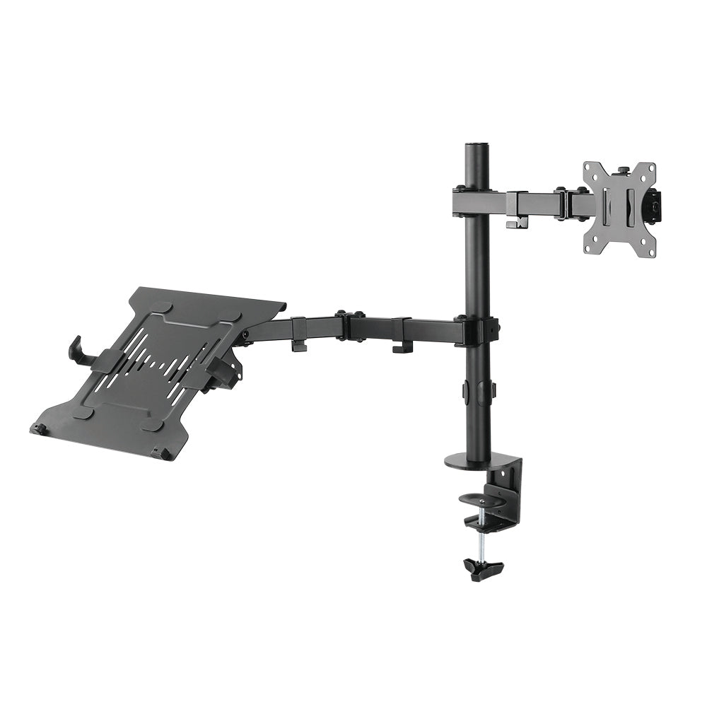 Soporte Brazo Doble para Portátil y Monitor en Acero
