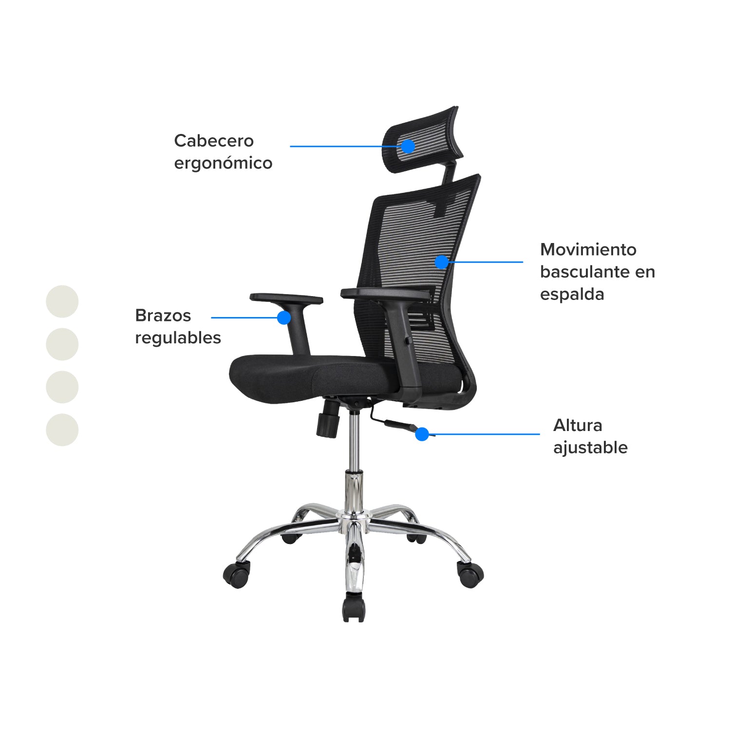 Silla de Oficina Presidente Praga Premium