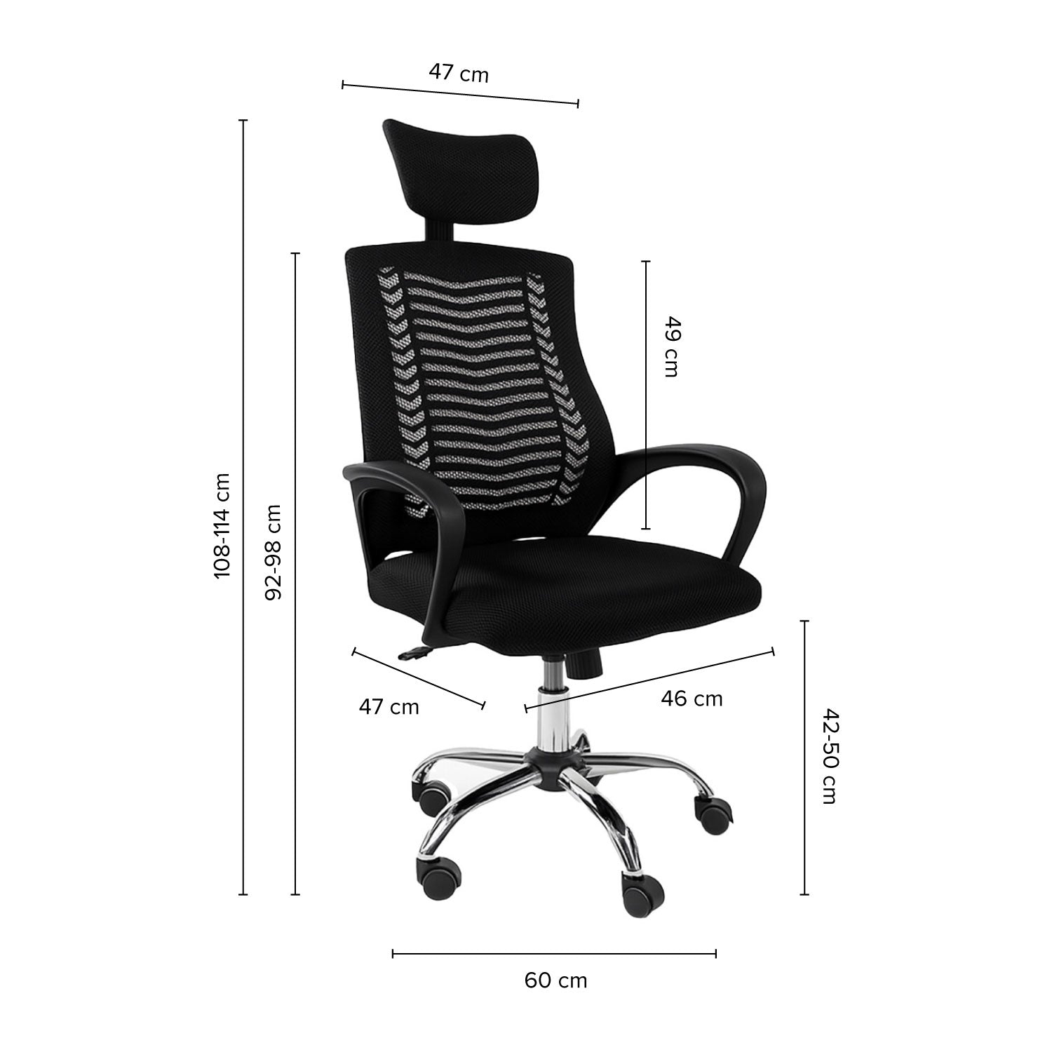Silla de Oficina Presidente SILL-Q2N Negra