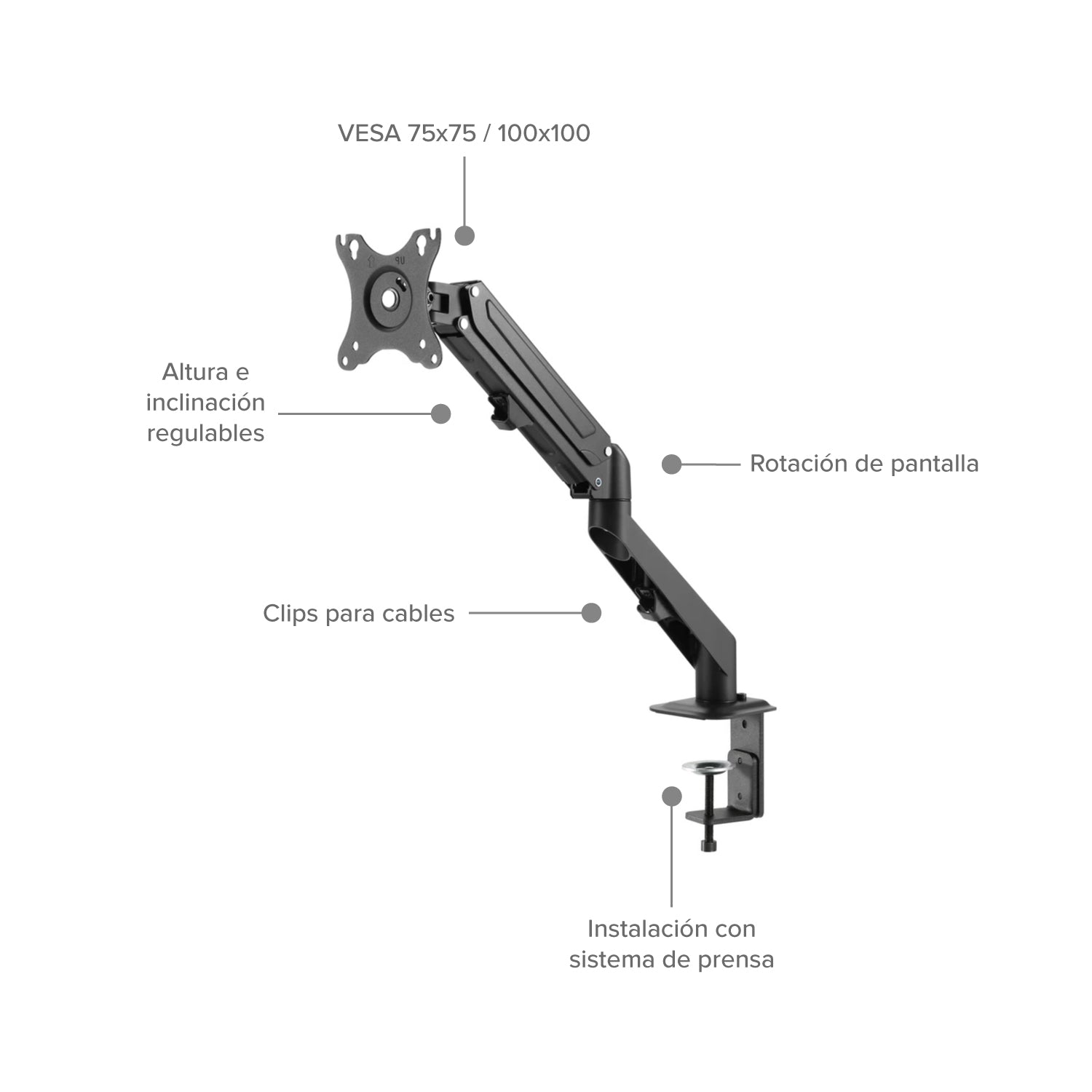 Soporte Brazo para Monitor Flexigas Eco hasta 27"