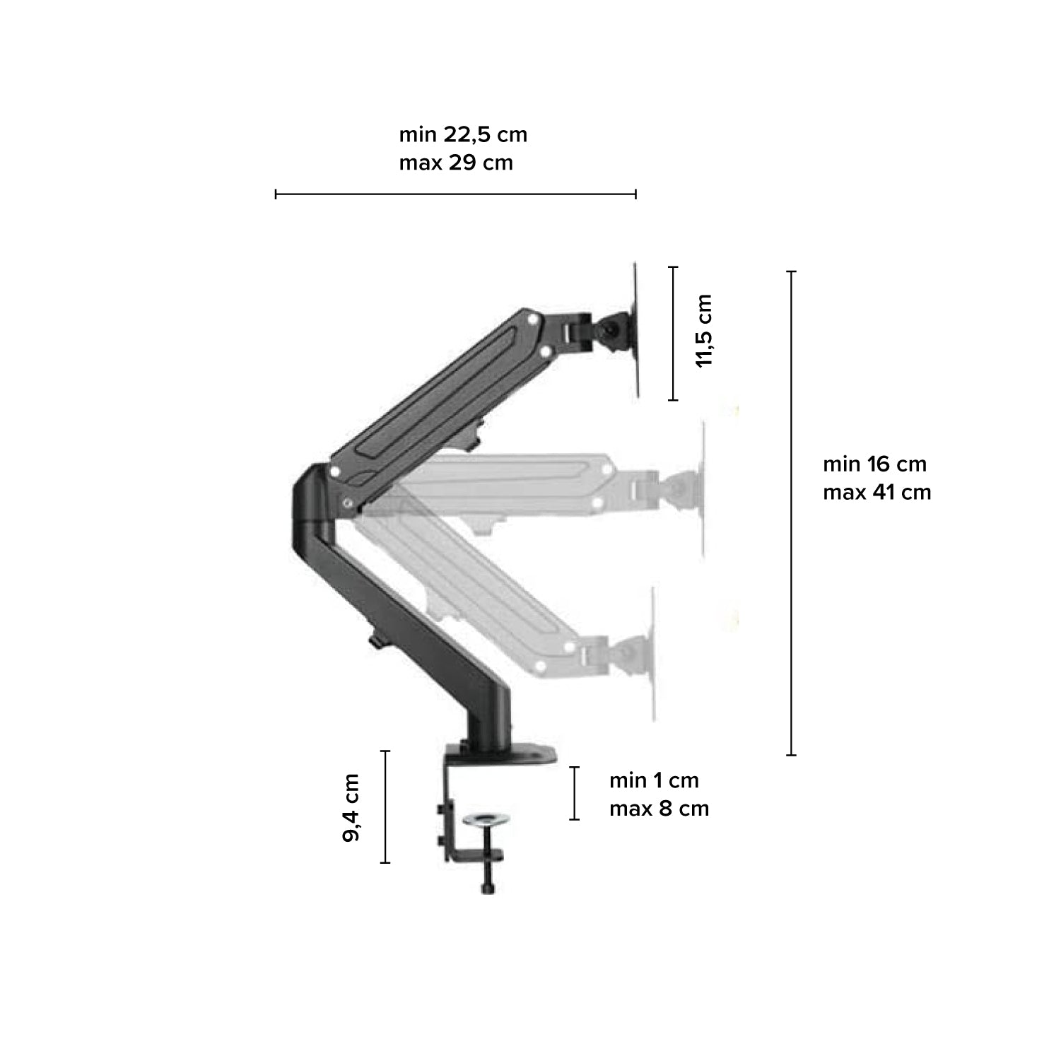 Soporte Brazo para Monitor Flexigas Eco hasta 27"