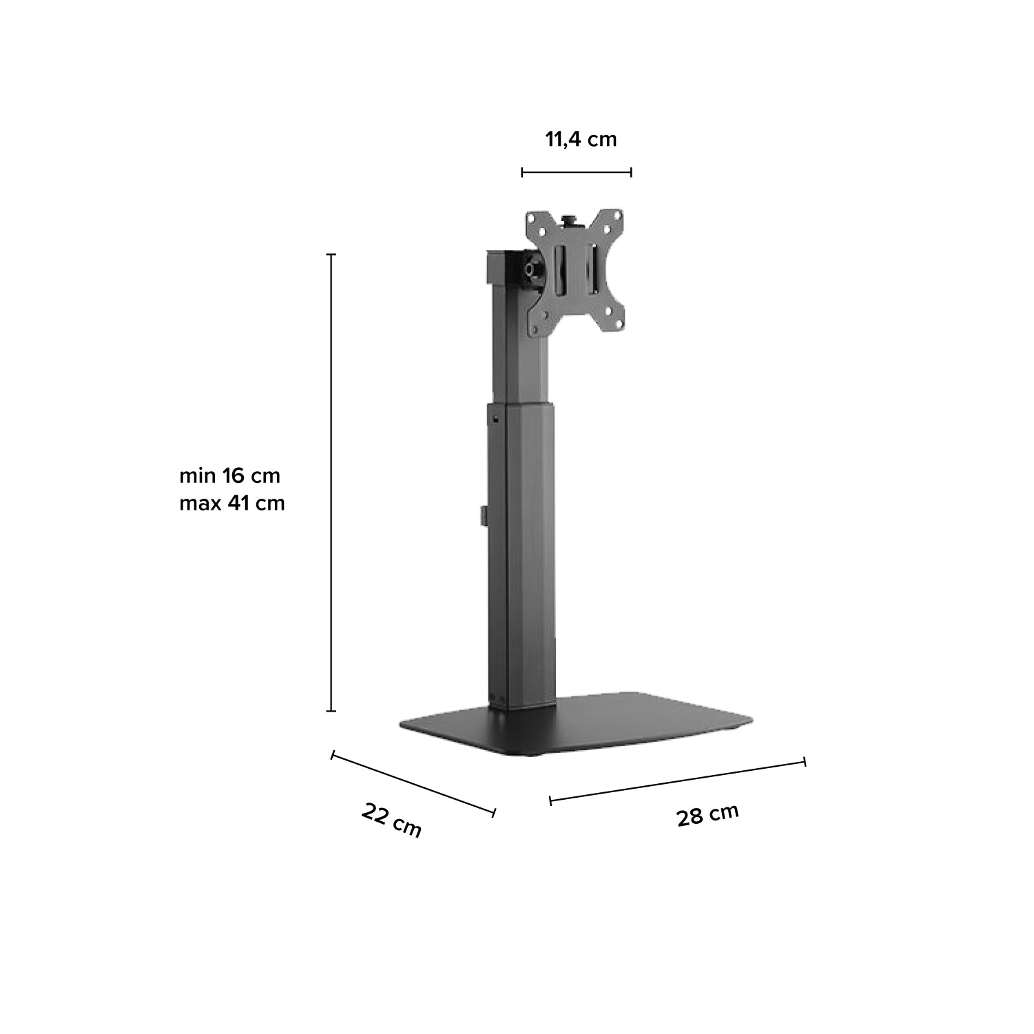 Soporte Brazo Pedestal Flexigas Sencillo Hasta 27"
