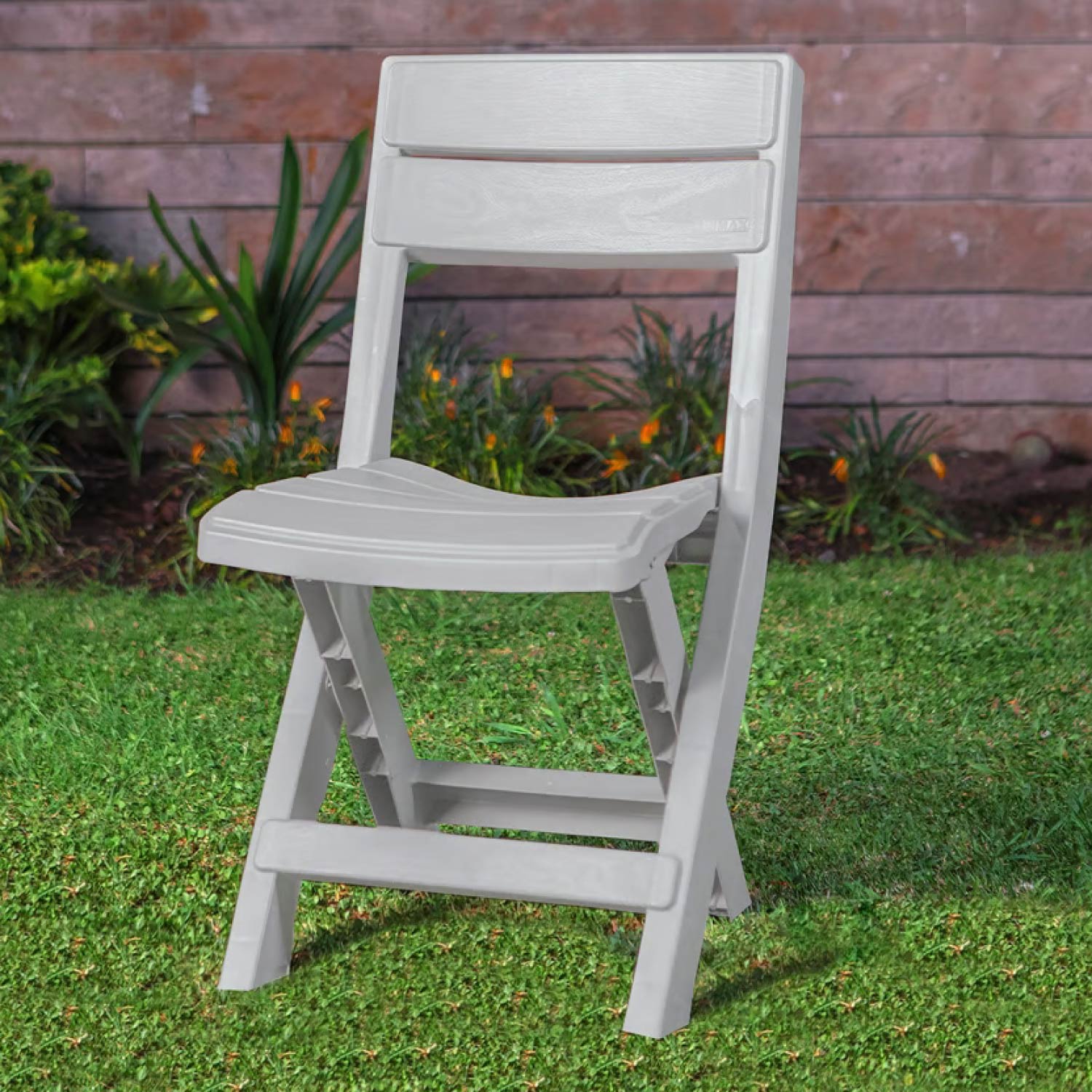 Silla Plástica Plegable Luma Gris