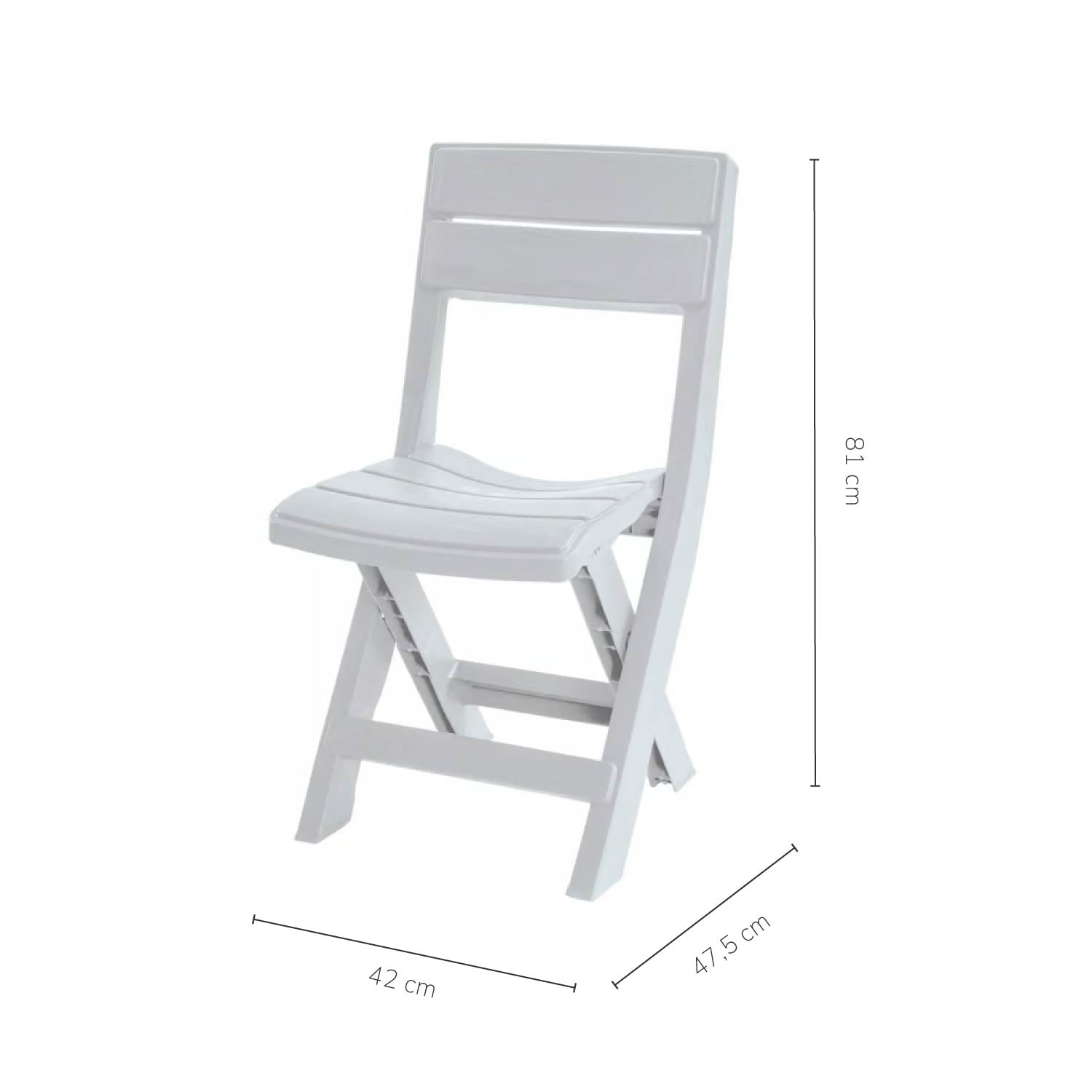 Silla Plástica Plegable Luma Gris