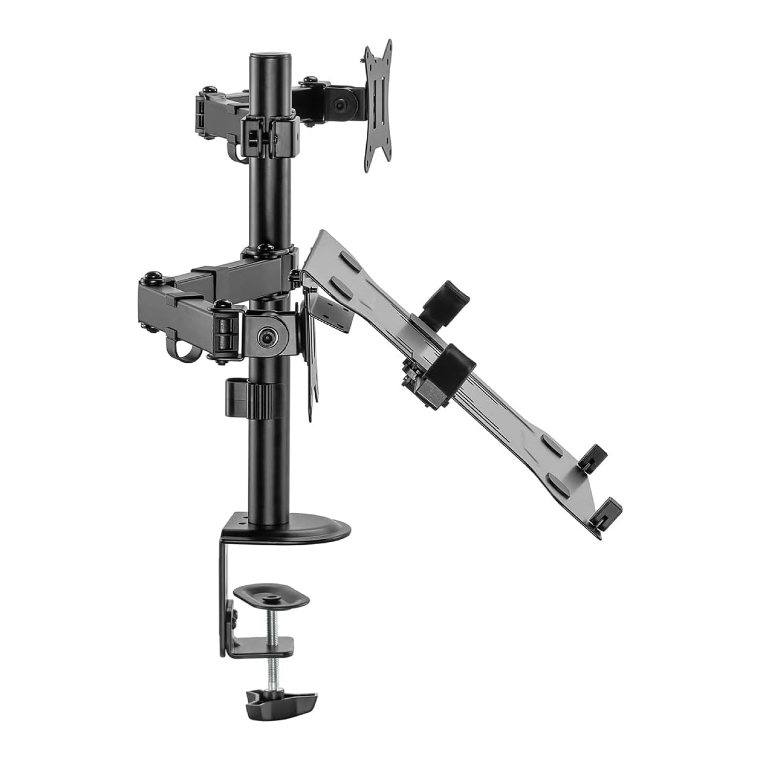 Soporte Brazo Doble para Portátil y Monitor en Acero Pro