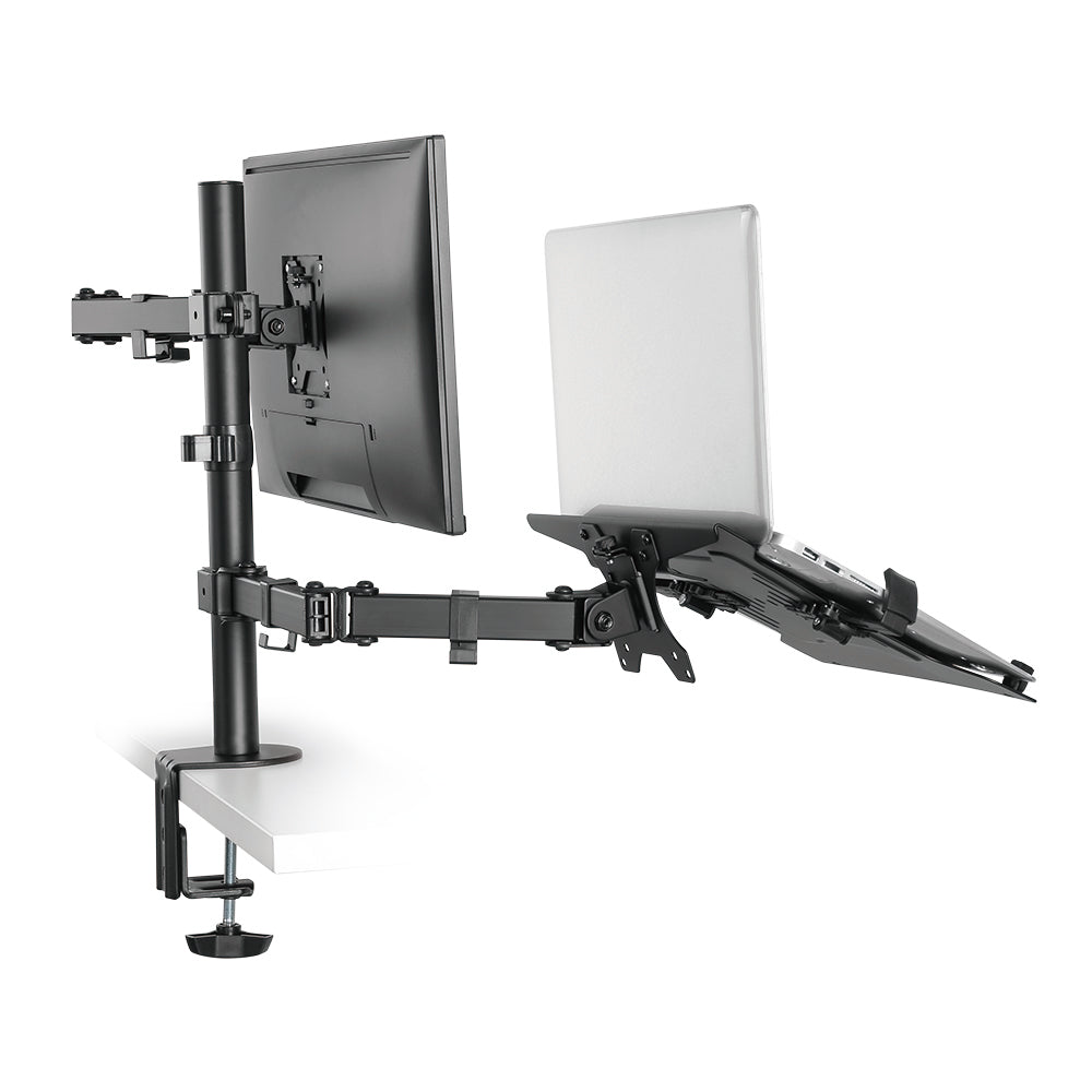 Soporte Brazo Doble para Portátil y Monitor en Acero Pro