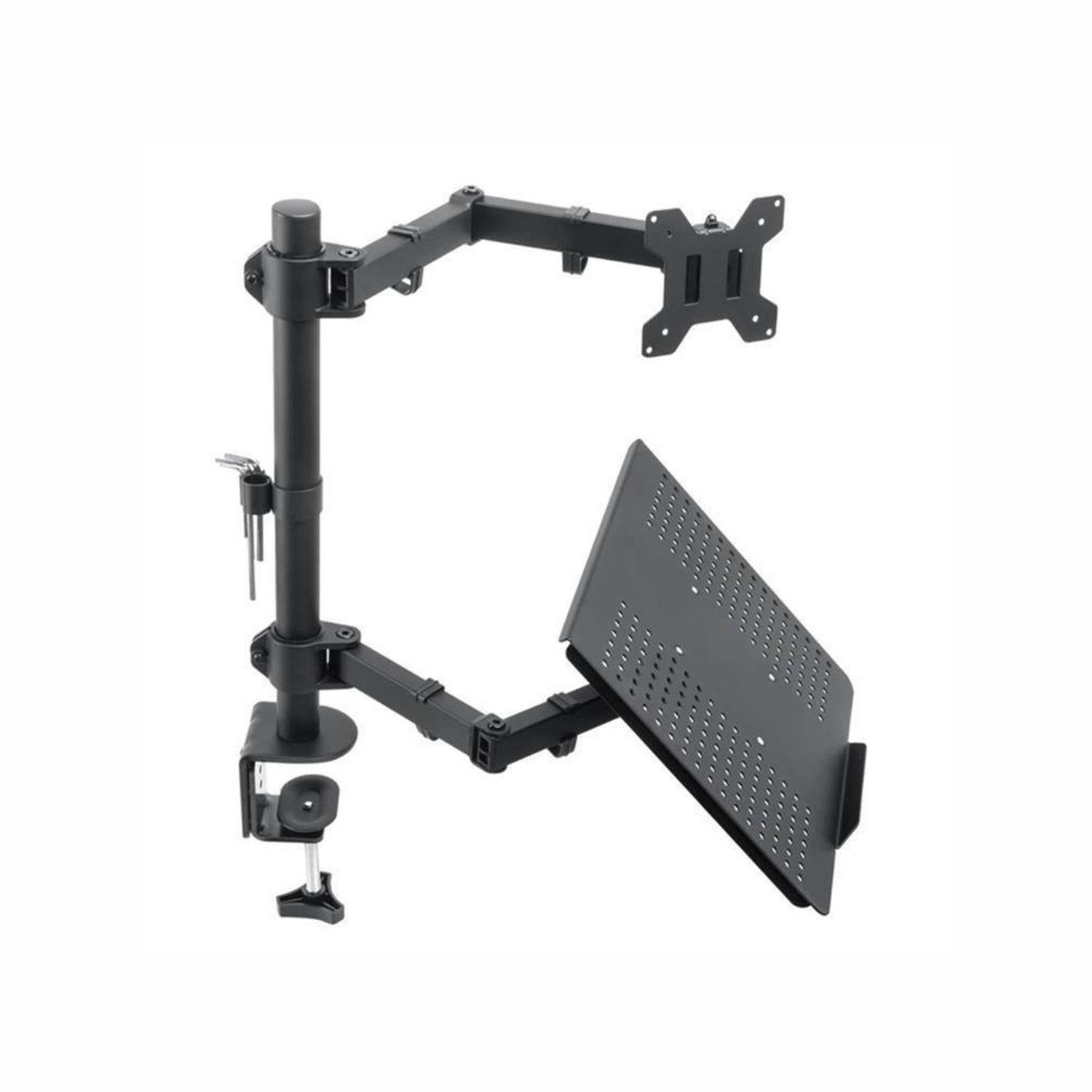 Soporte Brazo Doble para Portátil y Monitor en Acero