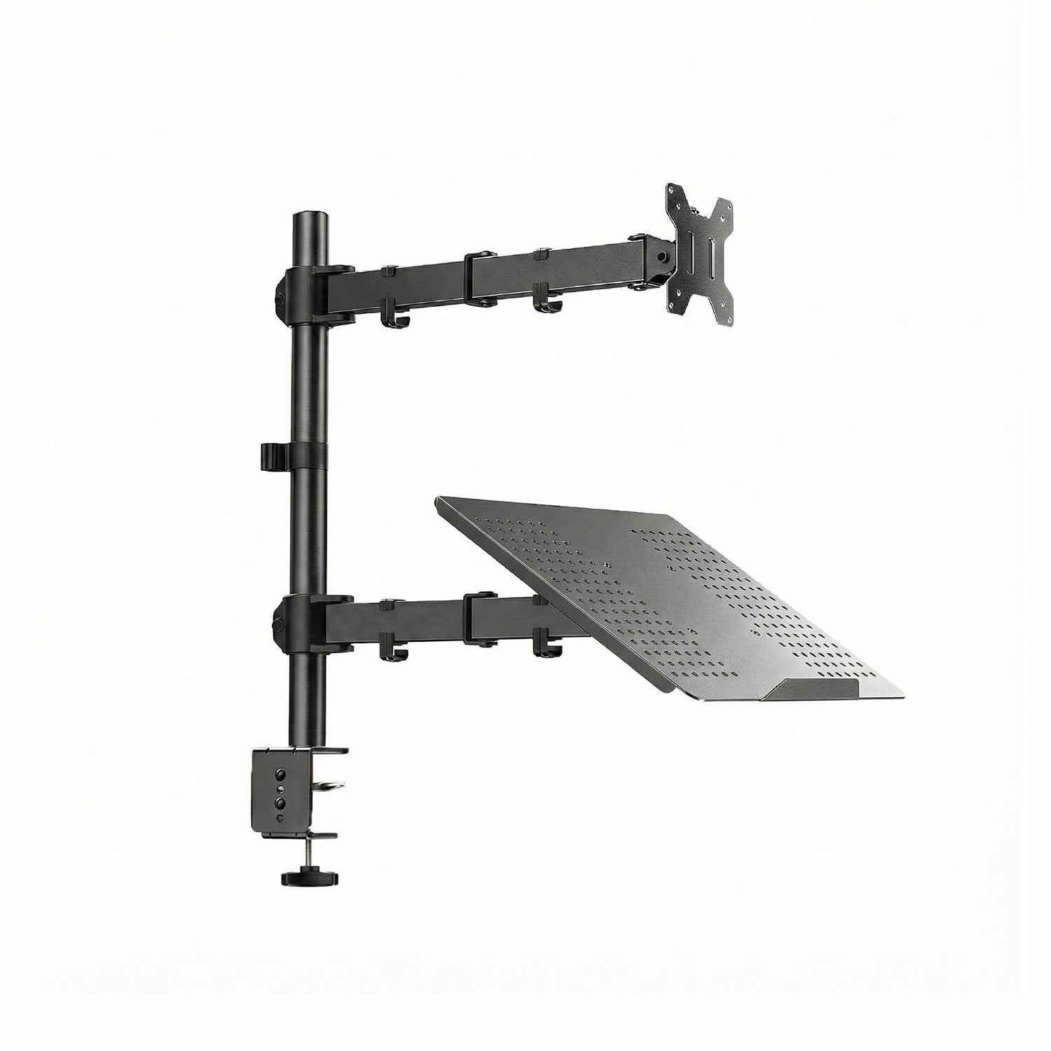 Soporte Brazo Doble para Portátil y Monitor en Acero