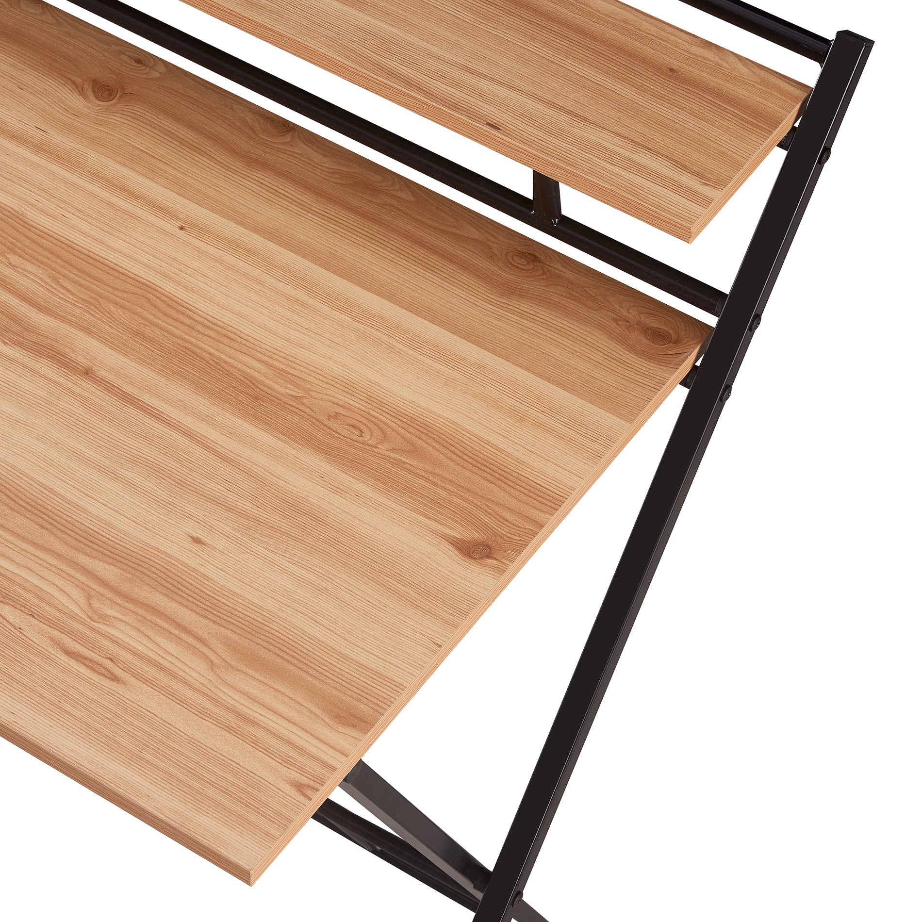 Escritorio Plegable Tripoli con Repisa Negro