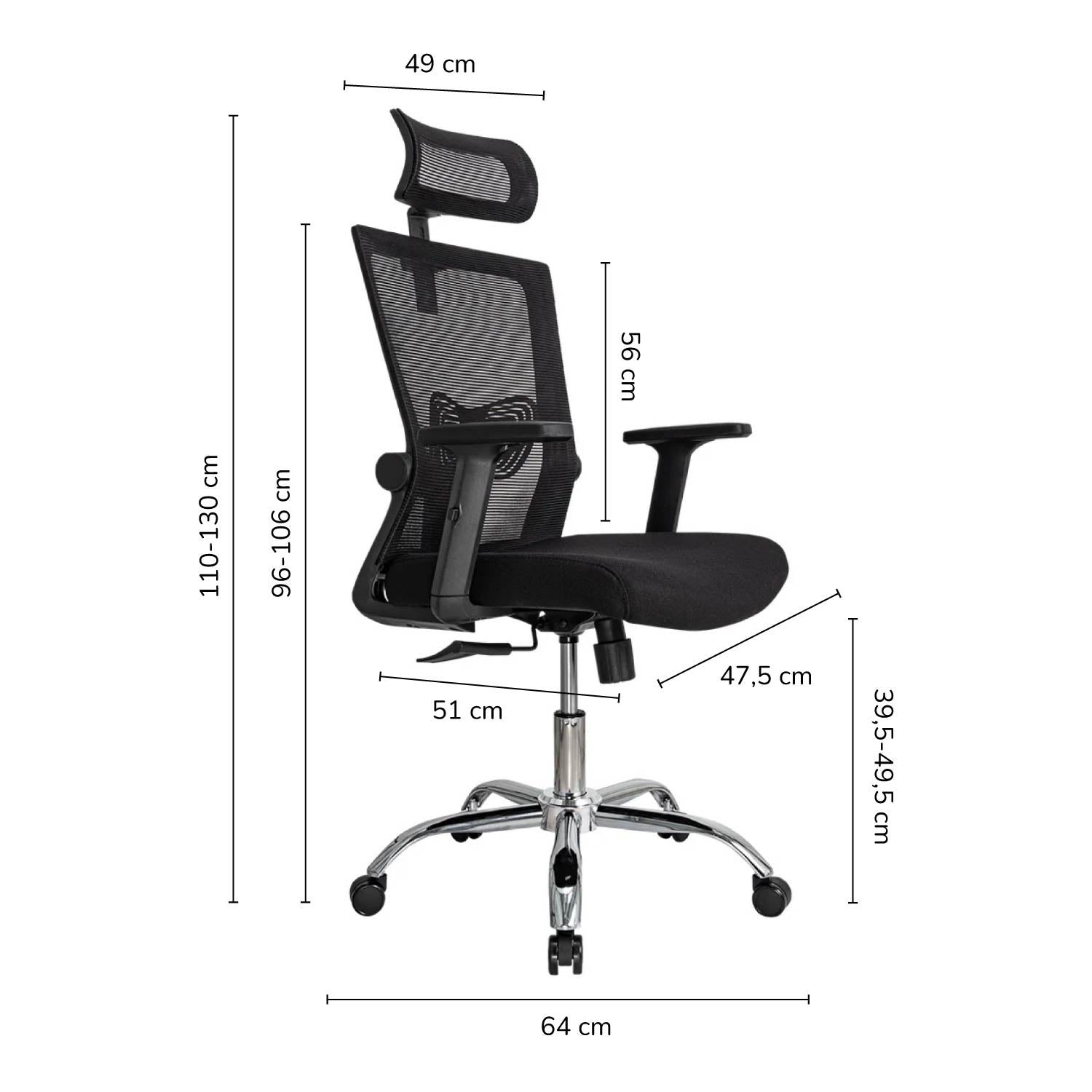 Silla de Oficina Presidente Delphi 1 Premium