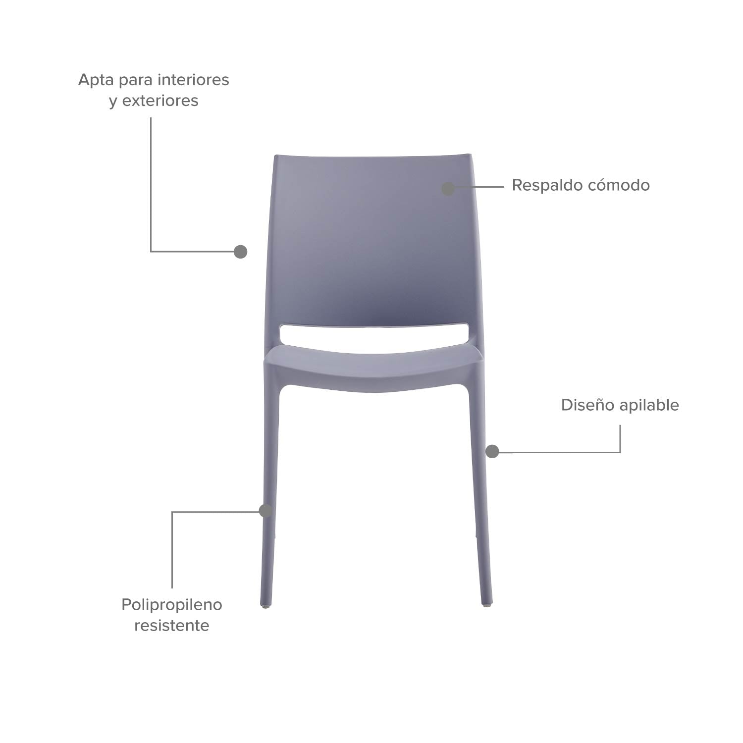 Silla Plástica Classic Protección UV