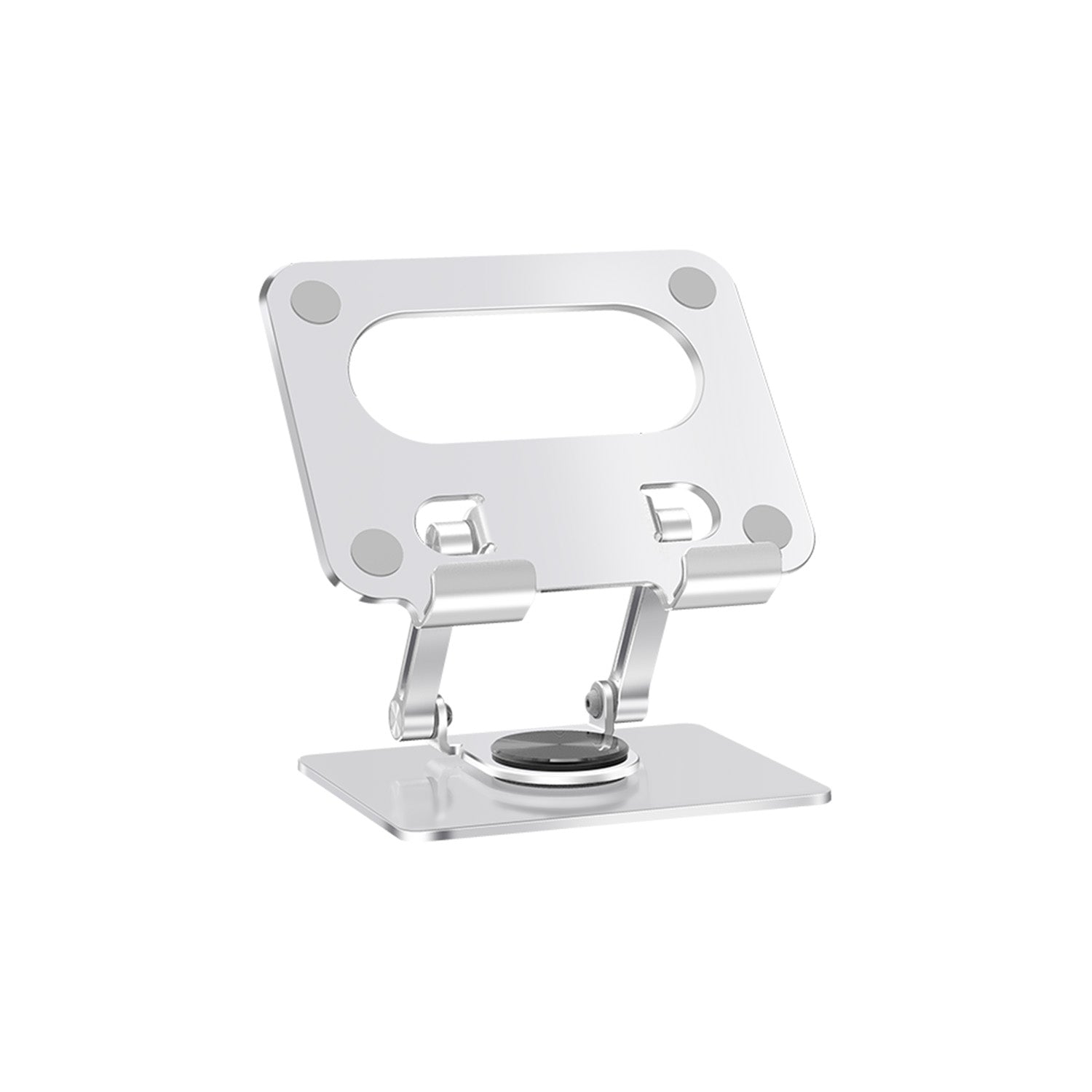 Base Soporte Para Portátil Metálico Plateado