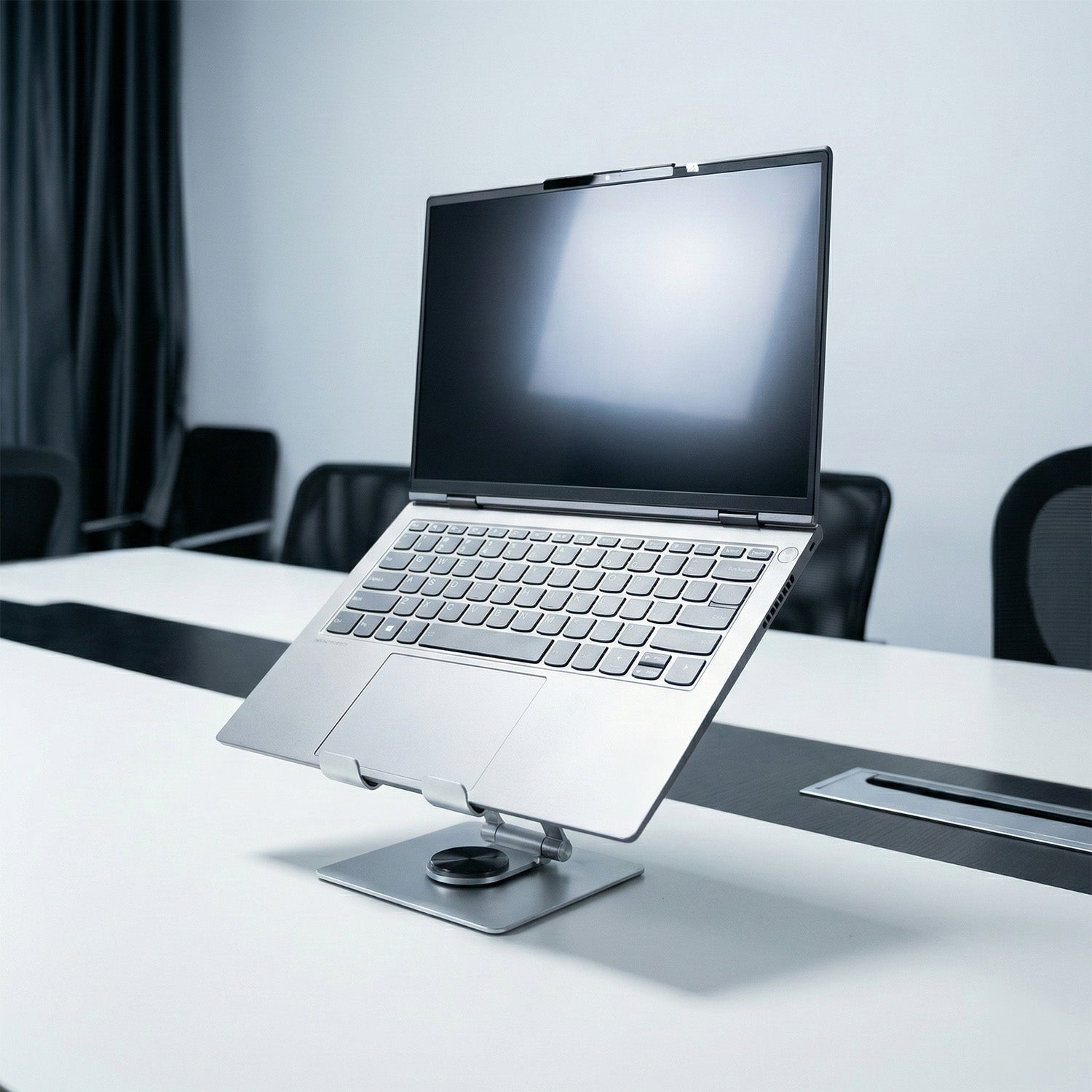 Base Soporte Para Portátil Metálico Plateado