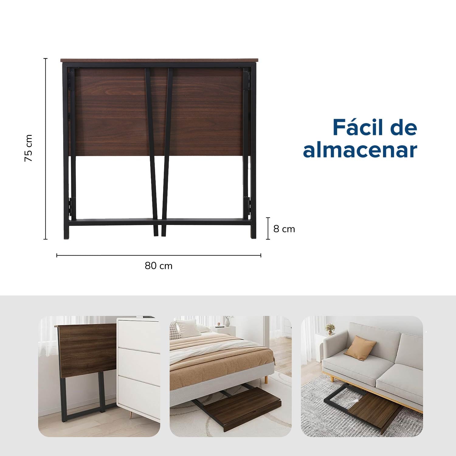 Escritorio Plegable Wengué Café