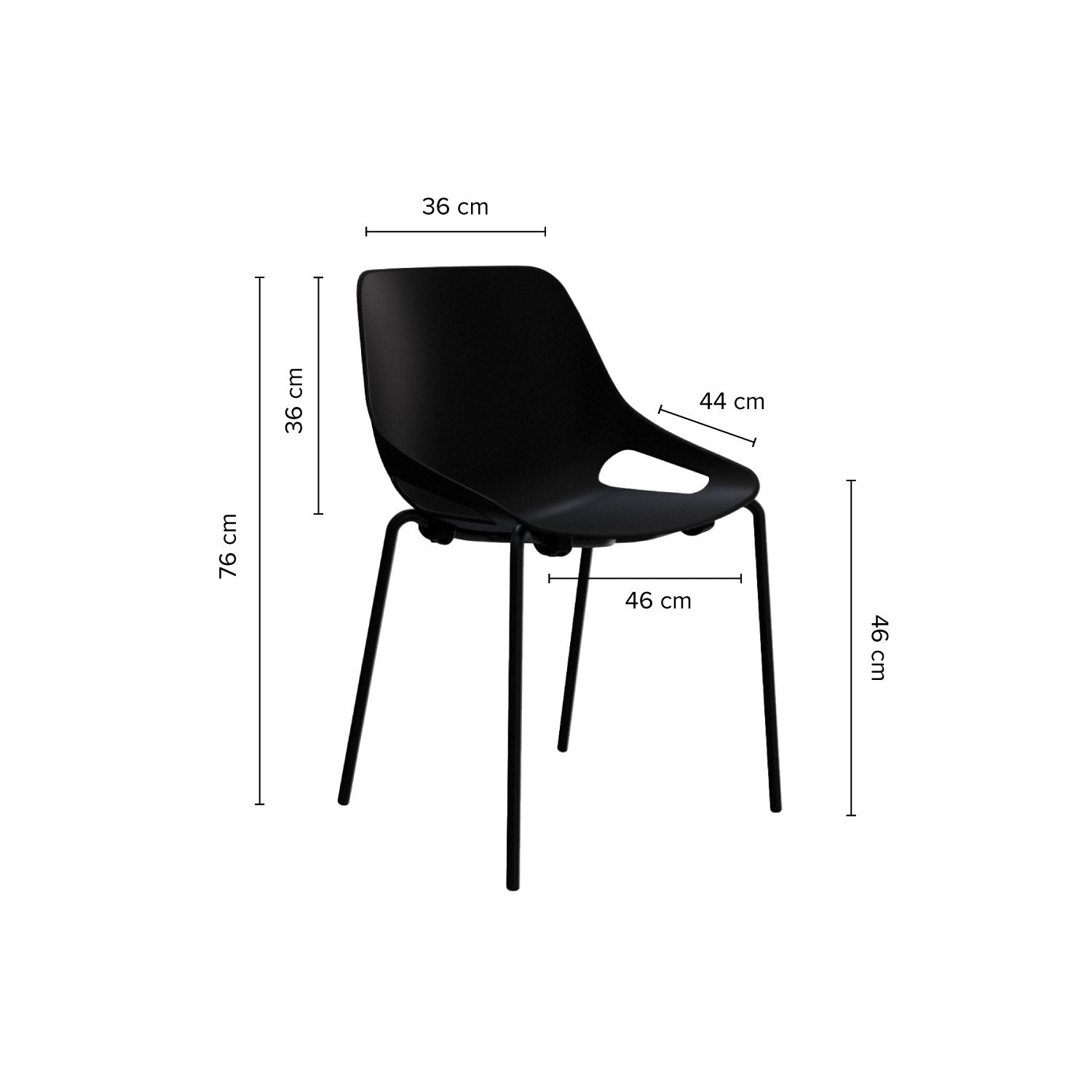 Silla Interlocutora SI4 Negra