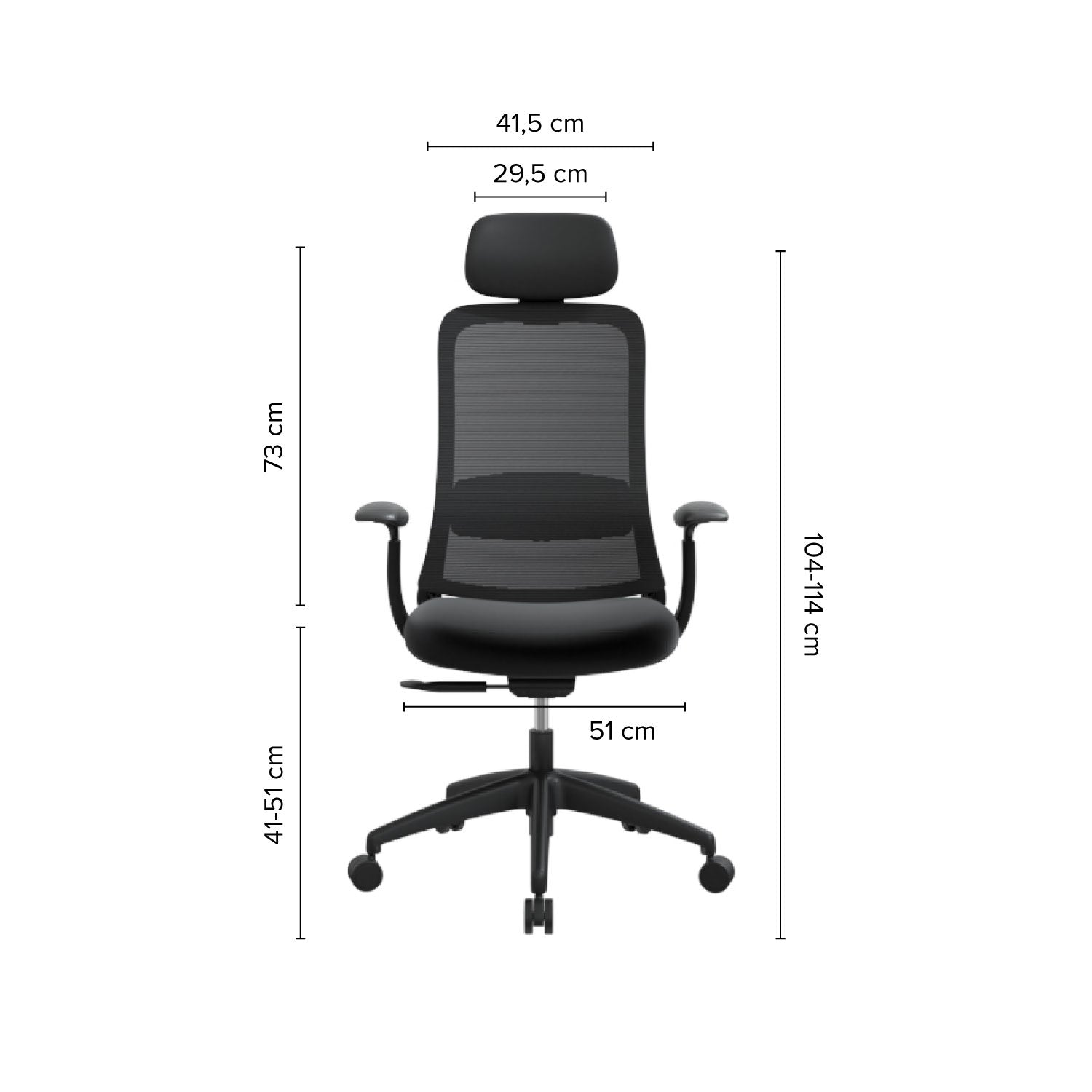 Silla de Oficina Presidente Orve Negra