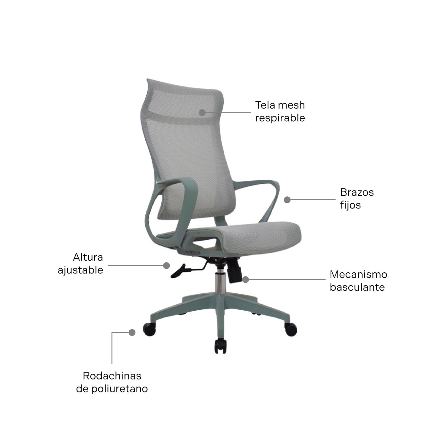 Silla de Oficina Presidente Naro Verde