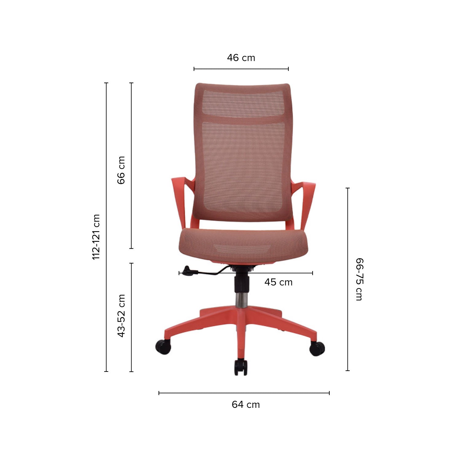 Silla de Oficina Presidente Naro Naranja