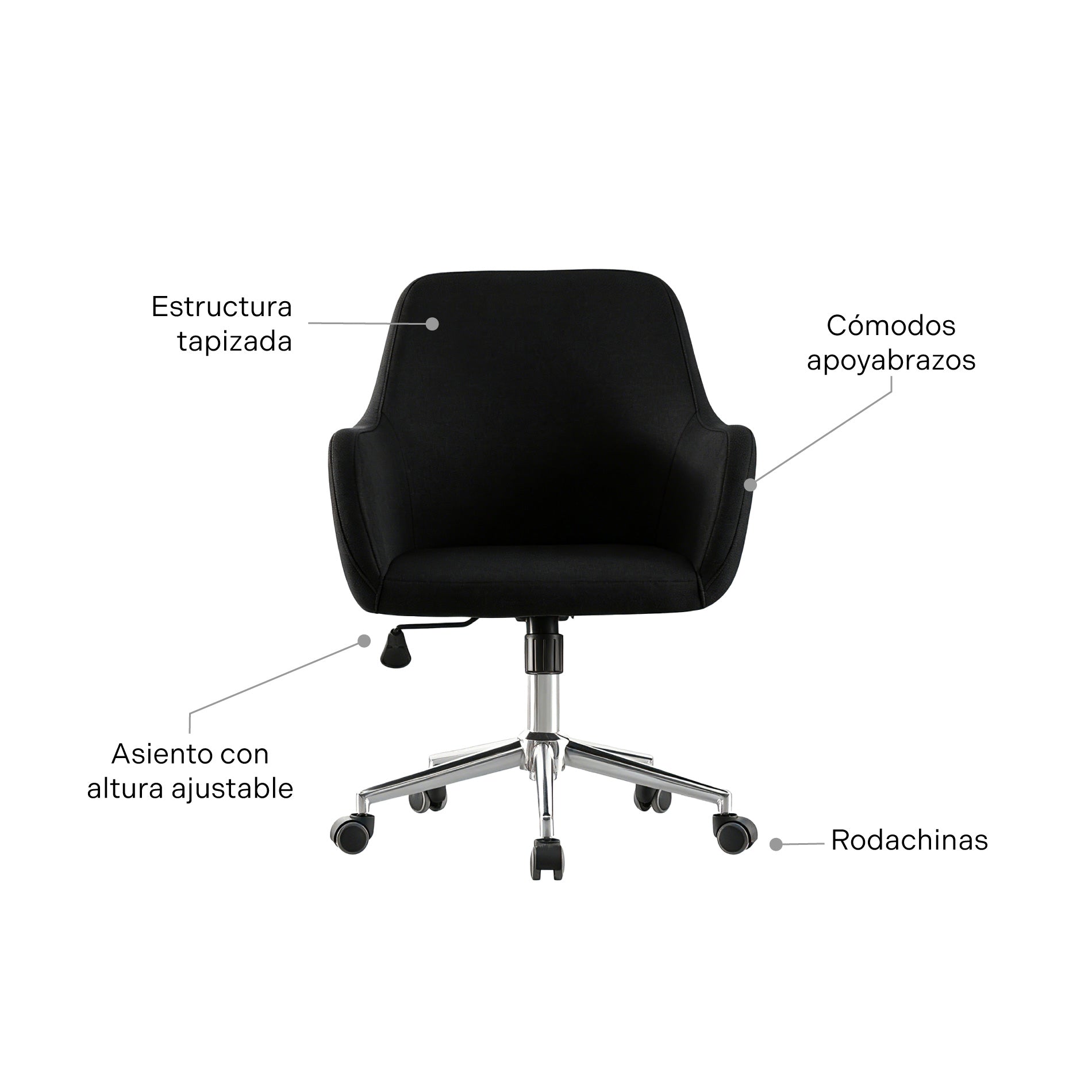 Silla de Oficina Magnolia Negra