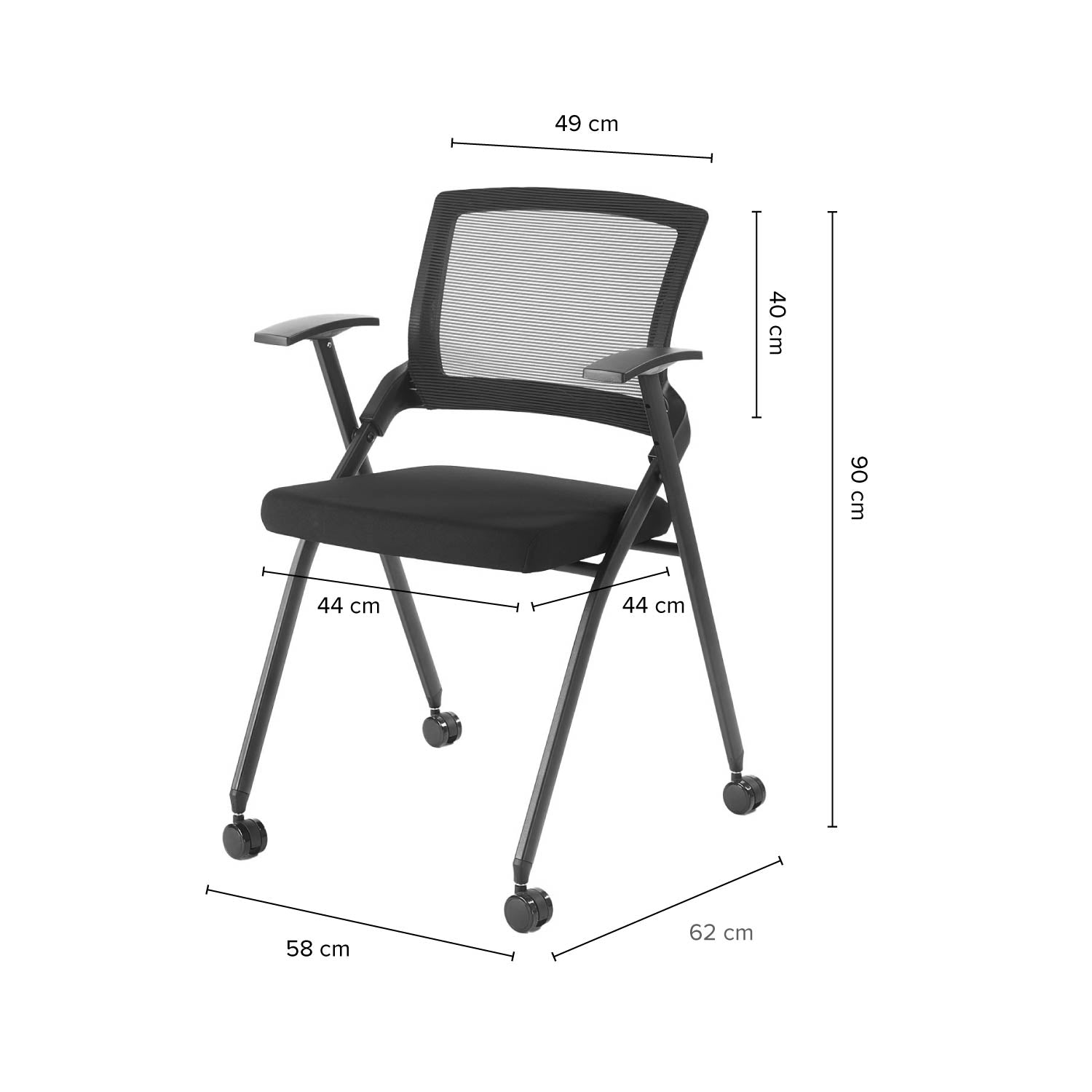 Silla Interlocutora Hexa Con Rodachinas