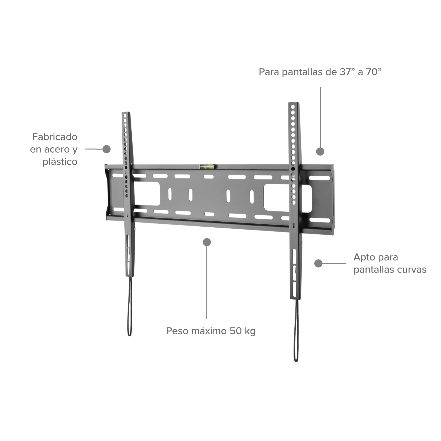 Soporte para TV Fijo de Pared 37"-70" Alta Resistencia