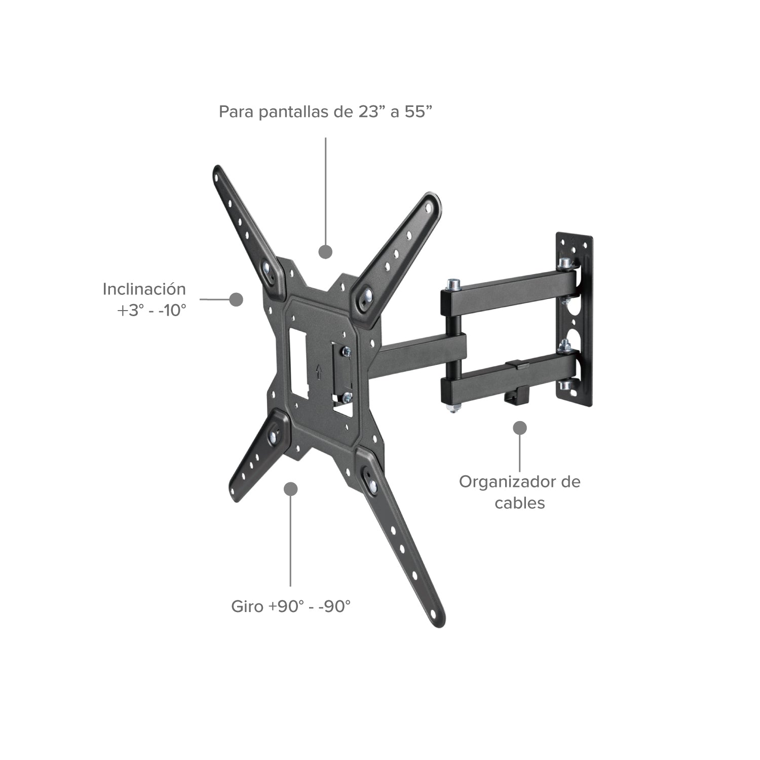 Soporte para TV de Pared Movimiento Completo 23"-55"