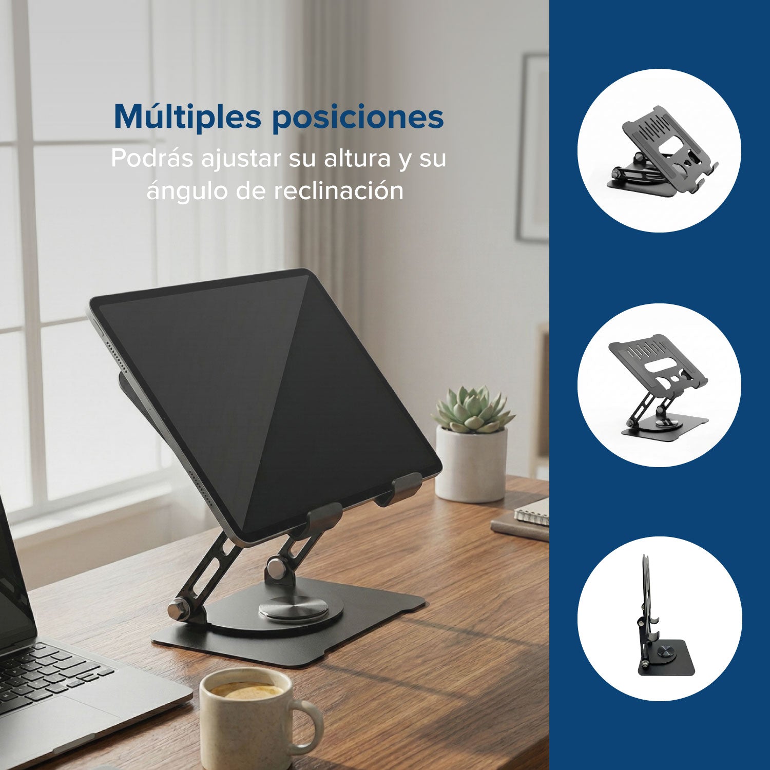 Base Soporte Para Portátil Metálico Negro