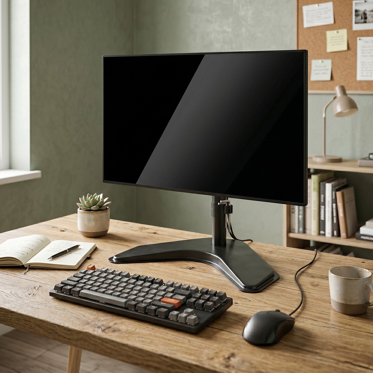 Soporte Brazo Monitor Pedestal Sencillo hasta 32"