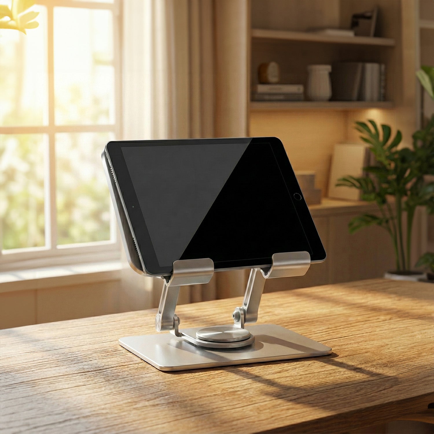 Base Soporte Para Portátil Metálico Plateado