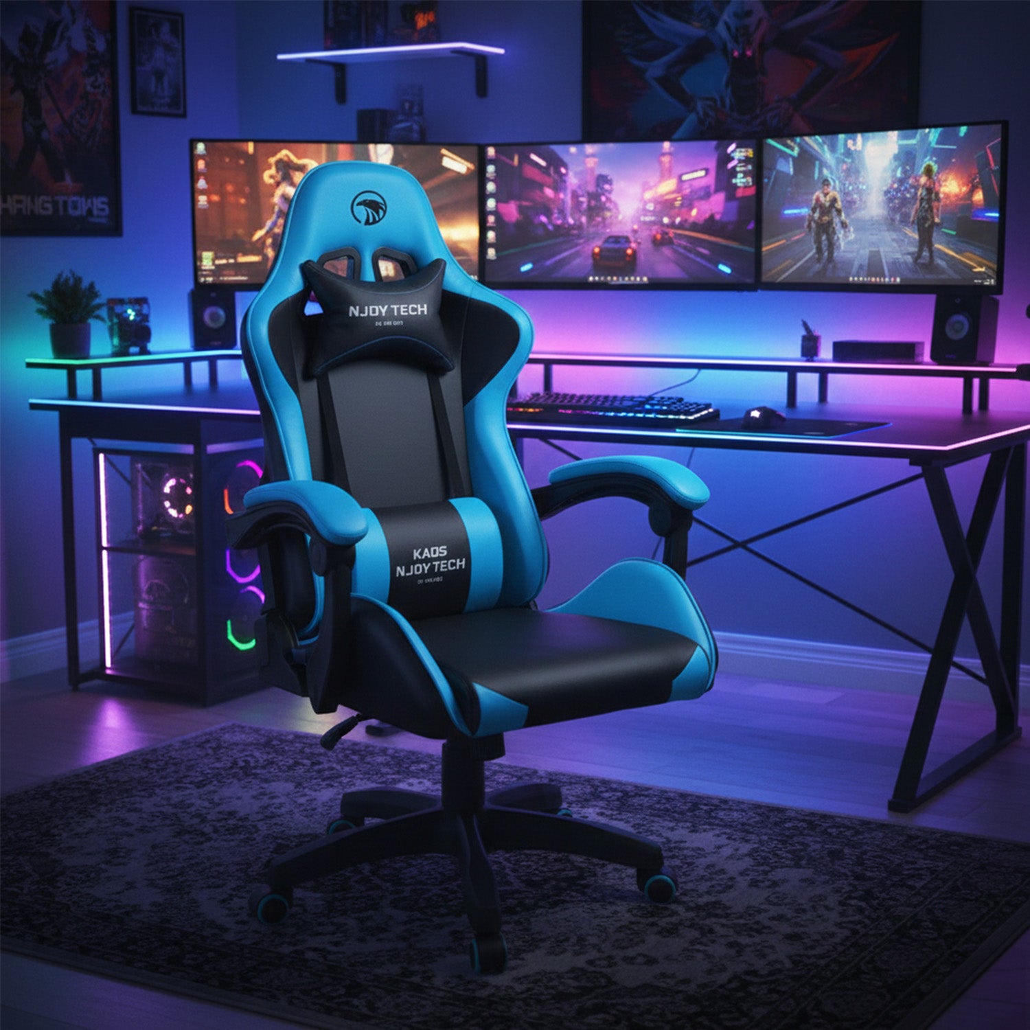 Silla Gamer Njoytech By Halten Ergonómica Con Cojín Cervical