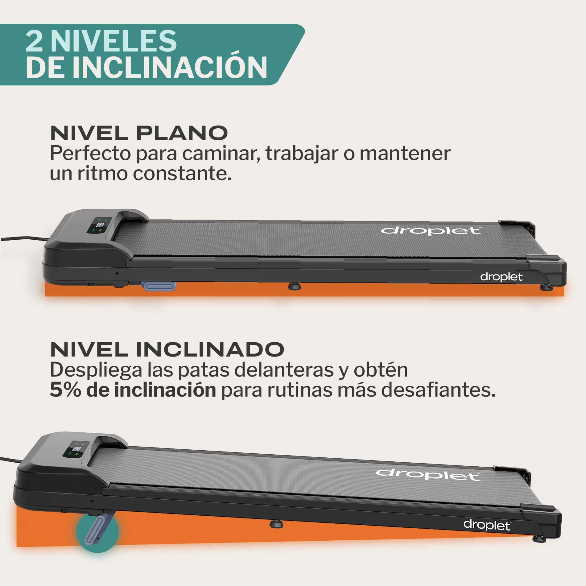Combo Escritorio Eléctrico Ajustable Negro + Caminadora Compacta W6